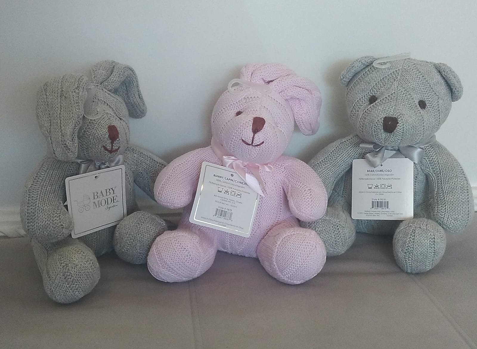 Grey baby teddy on sale