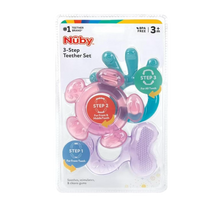 Load image into Gallery viewer, Nuby 3 Step Teether set 3m+
