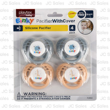Load image into Gallery viewer, Playtex Baby Binky Pacifier with cover 4pk 0-6m
