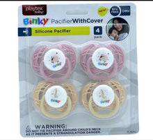 Load image into Gallery viewer, Playtex Baby Binky Pacifier with cover 4pk 0-6m
