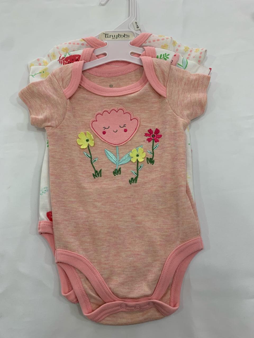 Tinytots 3pk onesie flowers