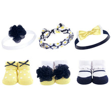 Load image into Gallery viewer, Hudson Baby 6pc Headband &amp; Sock Set
