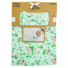 Load image into Gallery viewer, Baby Essentials Photo Op Hat &amp; Swaddle

