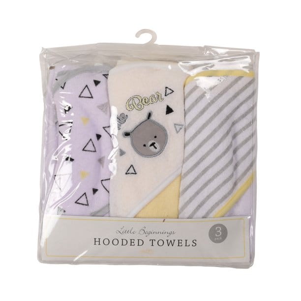 Little Beginnings 3pk Hooded Towels