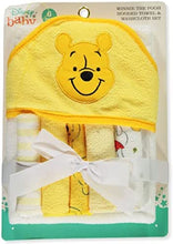 Load image into Gallery viewer, Disney Baby Mickey Mouse Hooded Towel &amp; Washcloth Set
